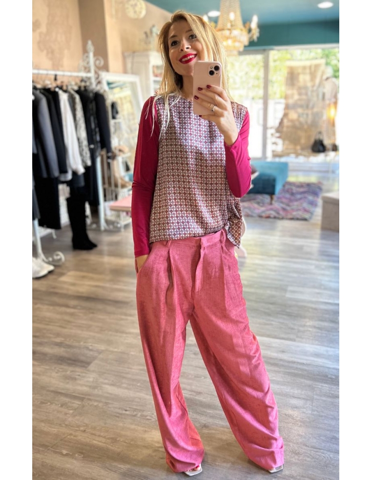 PANTALONE OVER CON PIEGHE...