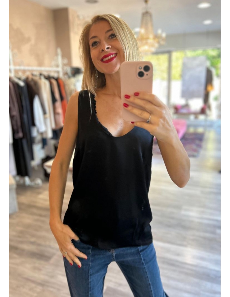 TOP IN RASO TWINSET
