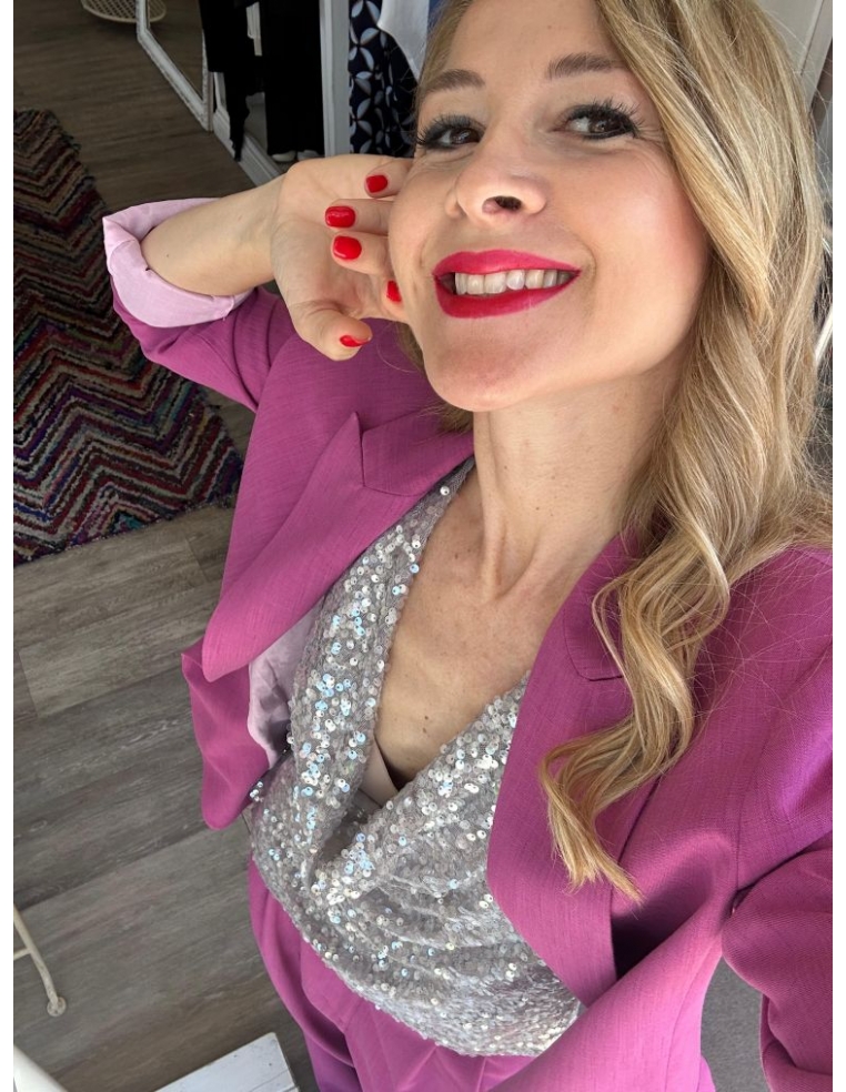 GIACCA CON PATTINE FUCSIA... 2