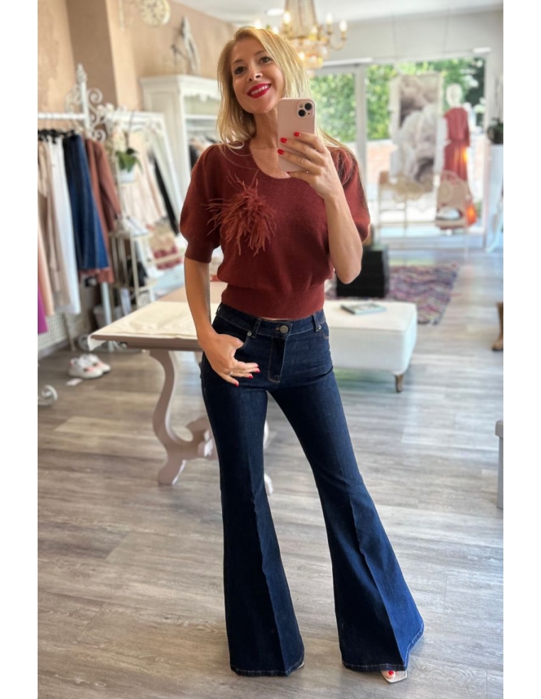 JEANS FLARE CINQUE TASCHE...