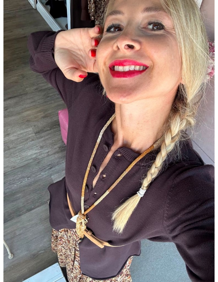 CARDIGAN CON NODO NIU' FASHION 2