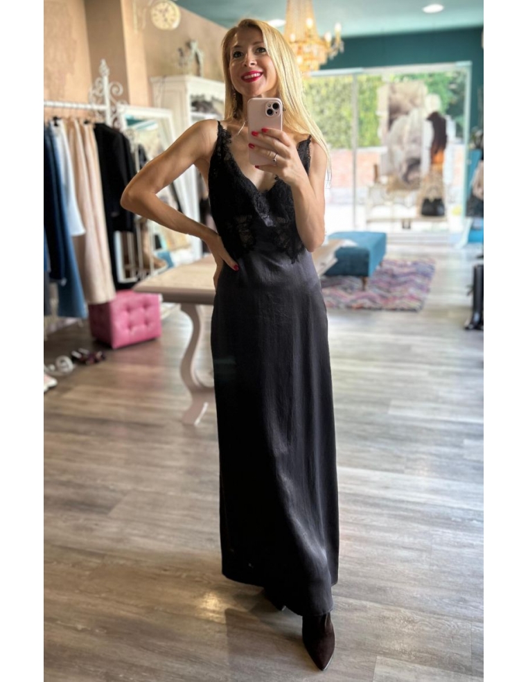 ABITO SLIP DRESS IN SATIN E...